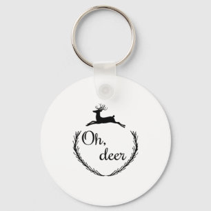 Oh Deer Funny Style Design Key Ring