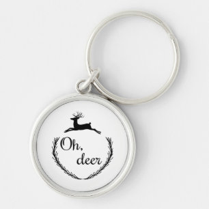 Oh Deer Funny Style Design  Key Ring