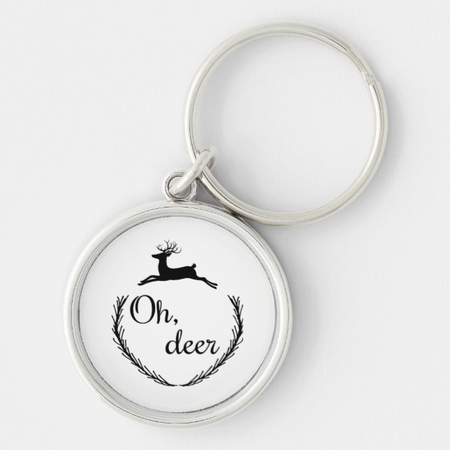 Oh Deer Funny Style Design  Key Ring (Front)