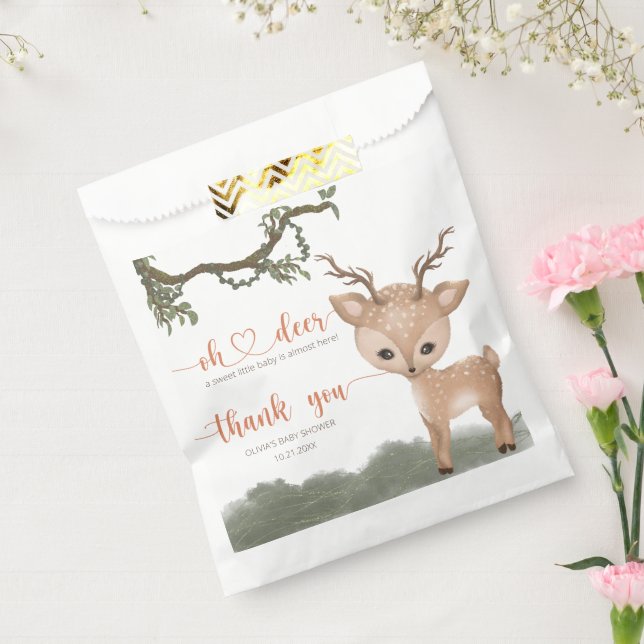 Oh Deer gender neutral woodland baby shower Favour Bags (Sealed)