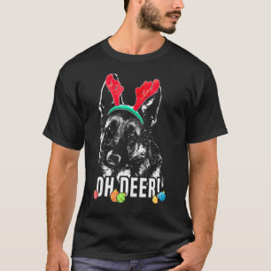 Oh Deer German Shepherd Xmas T-Shirt