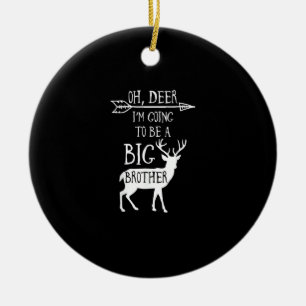 Oh Deer Going To Big Brother Christmas Announcemen Ceramic Tree Decoration