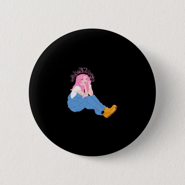 Oh Deer Graphic Artistic Design  6 Cm Round Badge (Front)