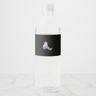 Oh Deer Graphic Artistic Design Water Bottle Label