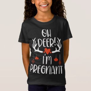 Oh Deer! I'm Pregnant Cute Pregnancy Christmas Mum T-Shirt