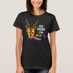 Oh Deer I'm Queer Lgbt Rainbow Gay Pride Month T-Shirt