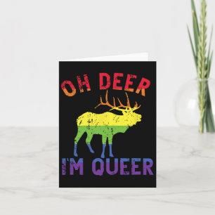 Oh Deer Im Queer Rainbow Lgbt Gay Pride Panual Les Card