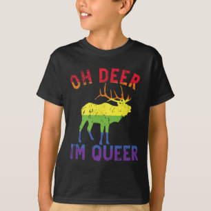 Oh Deer Im Queer Rainbow Lgbt Gay Pride Panual Les T-Shirt