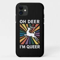 Oh Deer I'm Queer Rainbow LGBT Pride Gay Lesbian 