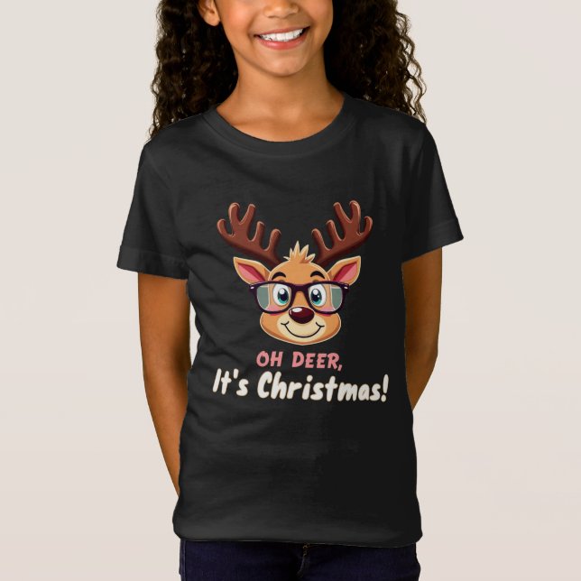 Oh Deer, It's Christmas: A Whimsical Holiday Party T-Shirt (Front)