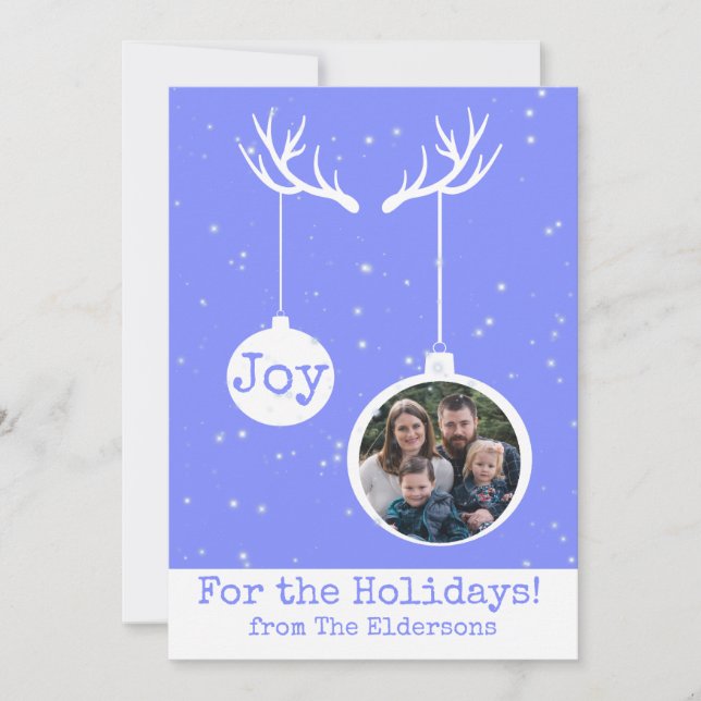 Oh Deer, it's Christmas Flat Photo Card (Front)