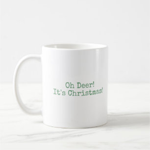 Oh Deer, it's Christmas [green] - Mug