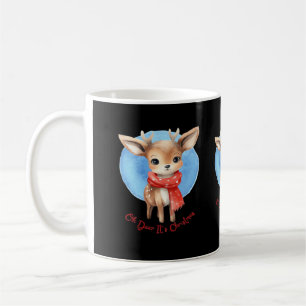 Oh Deer Its Christmas Retro Classic Design Coffee Mug