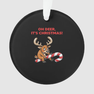 Oh Deer Its Christmas Stressed ReiAcrylic Ornament