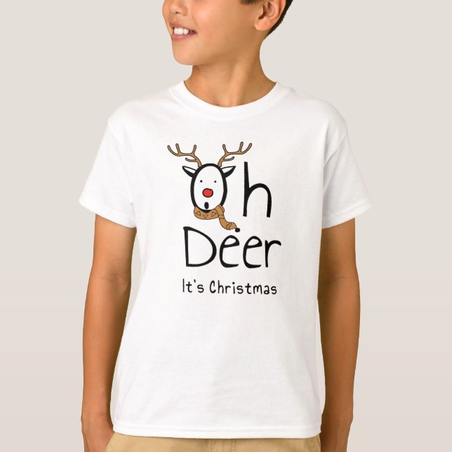 Oh Deer It's Christmas T-Shirt (Front)
