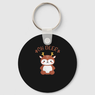 Oh Deer Kawaii Deer Playful Art Style Key Ring