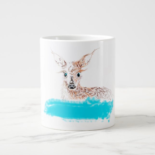 Oh Deer Large Coffee Mug (Front)