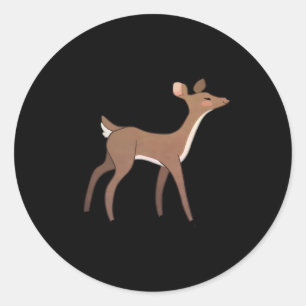 Oh Deer Me Whimsical Creative Design  Classic Round Sticker