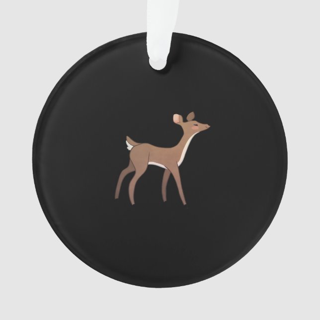 Oh Deer Me Whimsical Creative Design Ornament (Front)