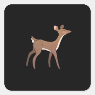 Oh Deer Me Whimsical Creative Design Square Sticker