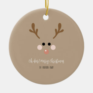 Oh deer! Merry Christmas Ceramic Tree Decoration