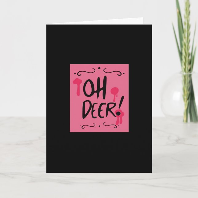 Oh Deer Minimal Aesthetic Card (Front)
