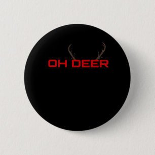 Oh Deer Minimal Aesthetic Vibe 6 Cm Round Badge