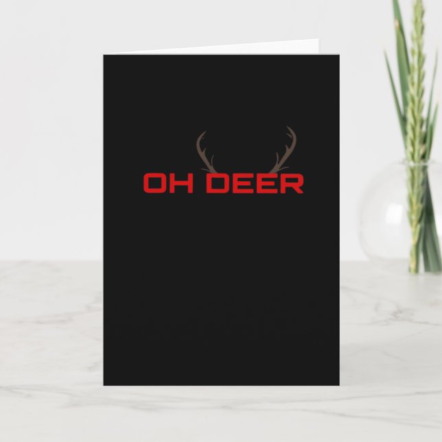 Oh Deer Minimal Aesthetic Vibe Card (Front)
