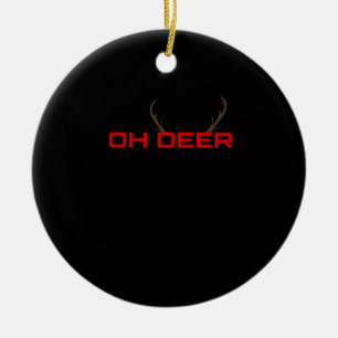 Oh Deer Minimal Aesthetic Vibe Ceramic Tree Decoration