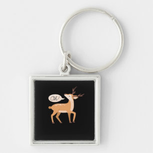 Oh Deer Minimal Clean Aesthetic  Key Ring