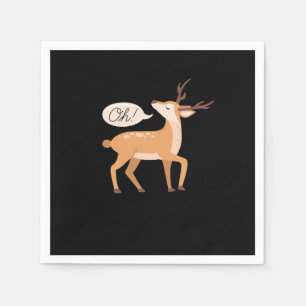 Oh Deer Minimal Clean Aesthetic Napkin