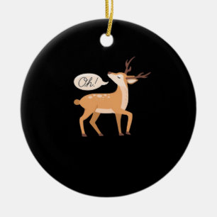Oh Deer Minimal Clean Aesthetic Ornament
