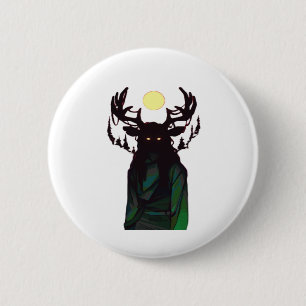 Oh Deer Minimal Design 6 Cm Round Badge