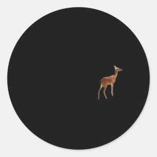 Oh Deer Minimal Design  Classic Round Sticker