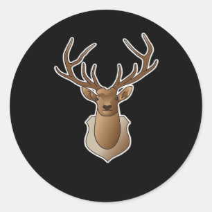 Oh Deer Minimal Design  Classic Round Sticker