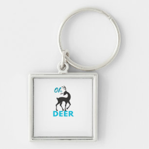 Oh Deer Minimal Design  Key Ring