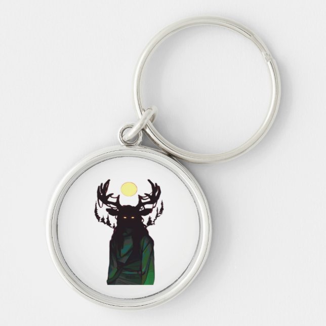 Oh Deer Minimal Design  Key Ring (Front)