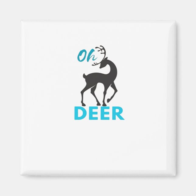 Oh Deer Minimal Design  Magnet (Front)