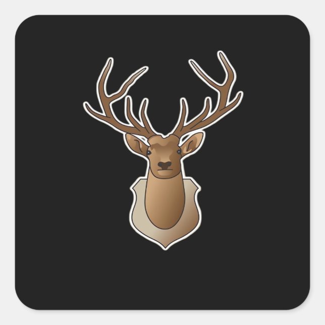 Oh Deer Minimal Design  Square Sticker (Front)