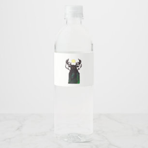 Oh Deer Minimal Design  Water Bottle Label