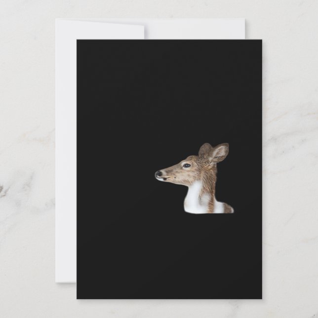 Oh Deer Minimal Modern Design Holiday Card (Front)