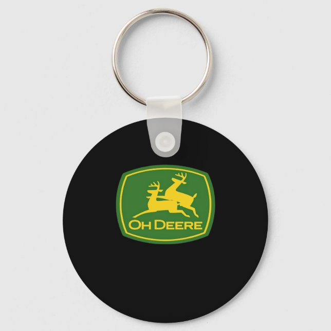 Oh Deer Minimal Modern Design Keychain (Front)