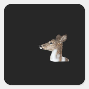 Oh Deer Minimal Modern Design Square Sticker