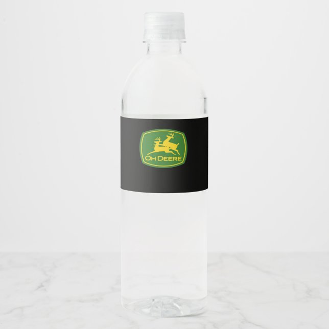 Oh Deer Minimal Modern Design  Water Bottle Label (Front)
