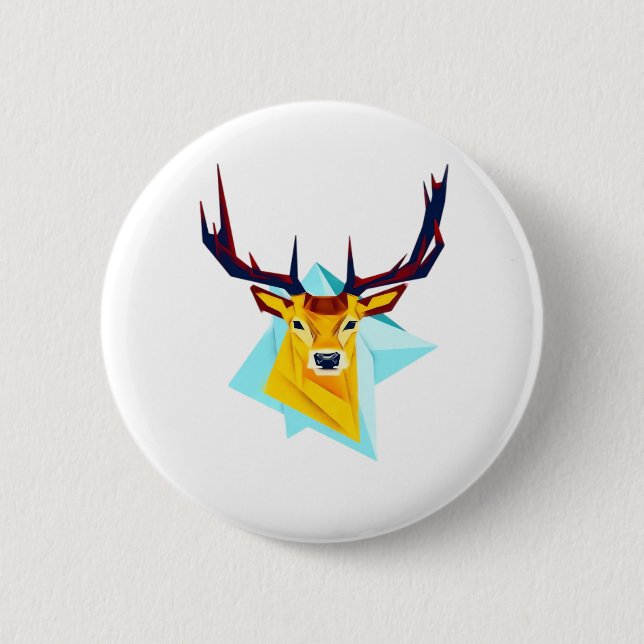 Oh Deer Minimal Rustic Style  6 Cm Round Badge (Front)
