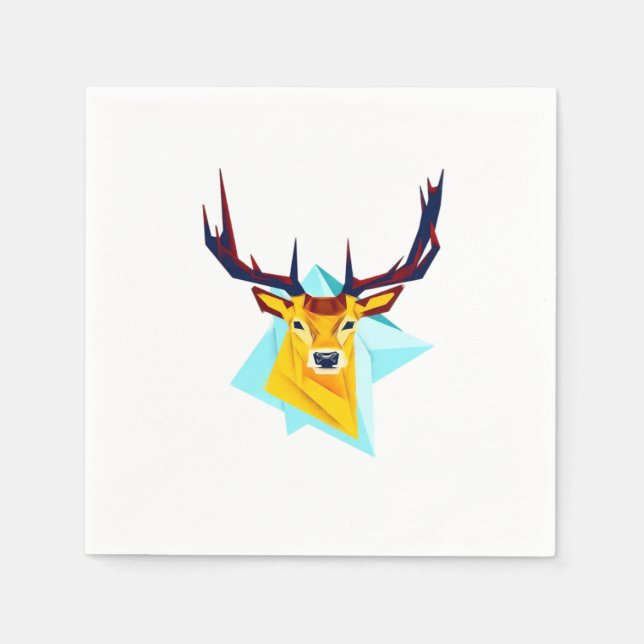 Oh Deer Minimal Rustic Style  Napkin (Front)