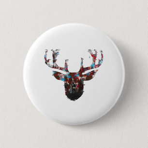 Oh Deer Minimal Style 6 Cm Round Badge