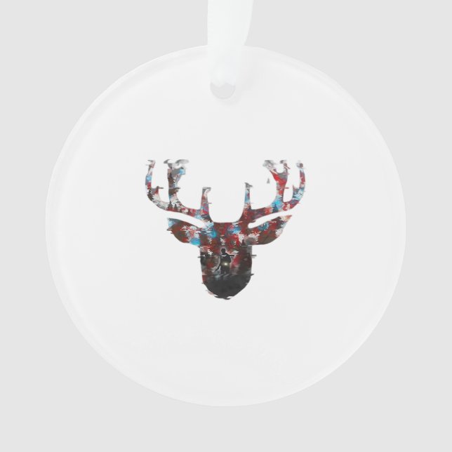 Oh Deer Minimal Style Acrylic Ornament (Front)