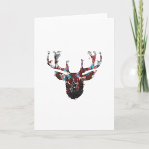 Oh Deer Minimal Style Folded Greeting Card