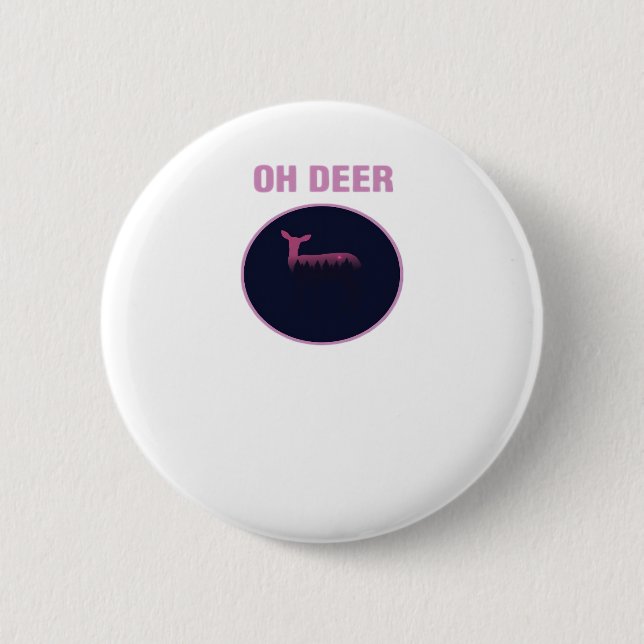 Oh Deer Modern Aesthetic  6 Cm Round Badge (Front)